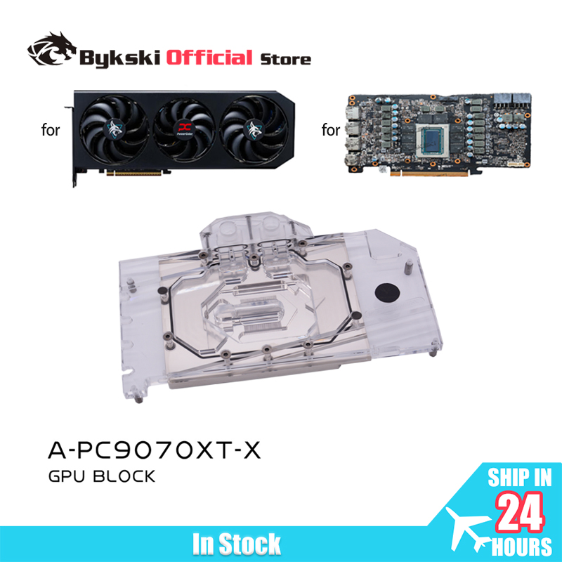 Rx 9070 Xt - Bykski A-PC9070XT-X GPUウォーターブロック PowerColor Radeon RX